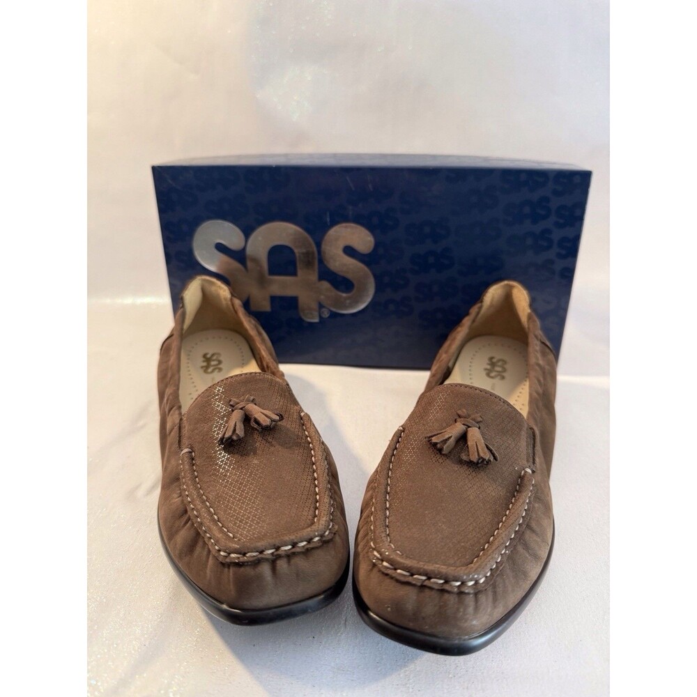 SAS Women's Hope Slip-on Loafer Brown Turf Size 9 N